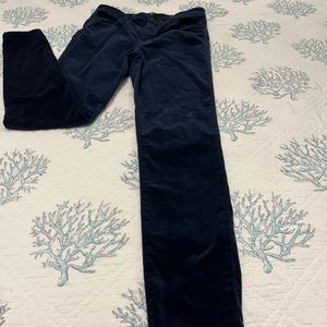 J Brand Maria High Rise Skinny Velour Navy Blue Pants
